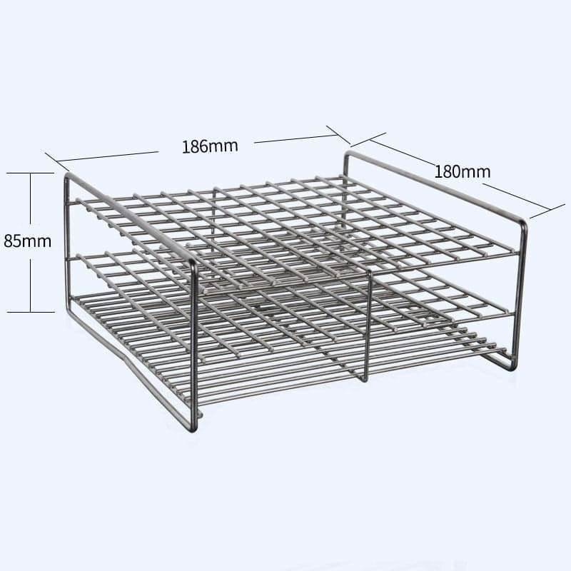 100-slots-Test-tube-stainless-steel-stand-14-x-14-mm-1.jpg 100-Slot Stainless Steel Test Tube Rack, 14 x 14 mm Slots
