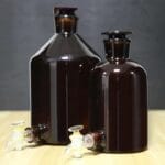 Aspirator Bottle with Stopper and Tap, Brown Glass, 2.5L to 20L