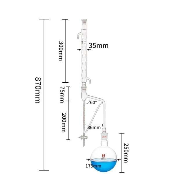 Clevenger Apparatus for Oil Analysis, Two Types for Heavier & Lighter ...