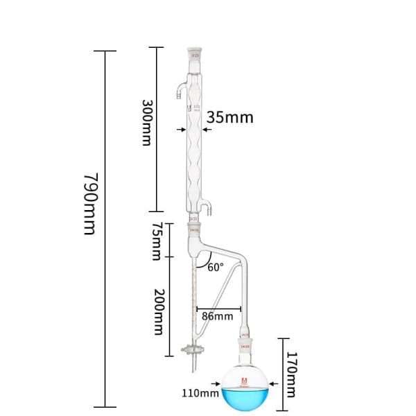 Clevenger Apparatus for Oil Analysis, Two Types for Heavier & Lighter ...