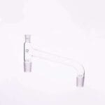 Distilling bridge with joint for thermometer, bridge length 200 to 300 mm, without condenser