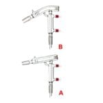 Double jacketed micro distilling bridge with vigreux