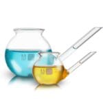 Glass weighing bottle for liquid