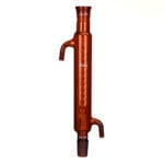 Graham Condenser with Joint, Brown Glass, 200 mm to 500 mm Length