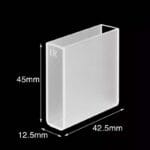 IR quartz macro cuvette with PTFE lid,lightpath 40 mm, 2 clear windows