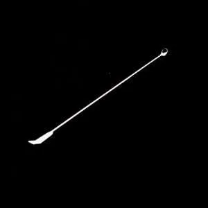 Micro spoon with spatula, stainless steel, length 10 to 30 cm