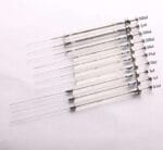Microlitre syringe with cemented needle, Pointed Tip, capacity 0.5μl - 1000μl, for GC Analysis