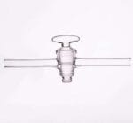One-way tap with glass stopcock, hole diameter 2 to 8 mm