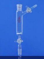 Schlenk funnel with frit and stopcock on side, capacity 60 to 200 ml