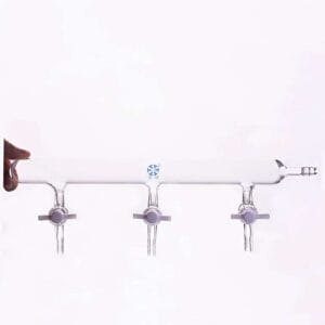 Single bank vacuum manifold, ports 3 to 6 ,Schlenk line
