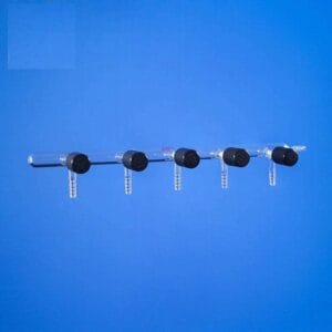 Single bank vacuum manifold with high vacuum valve, ports 4 to 6 ,Schlenk line