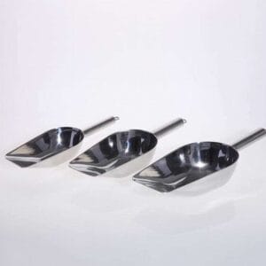 Stainless steel hand scoop