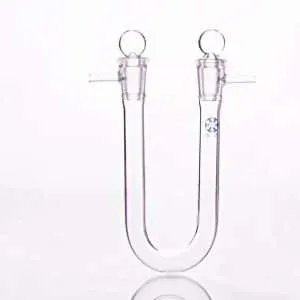 U-shaped drying tube with connector and stopcocks