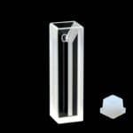 UV quartz micro cuvette with PTFE lid, lightpath 10 mm, 2 clear windows