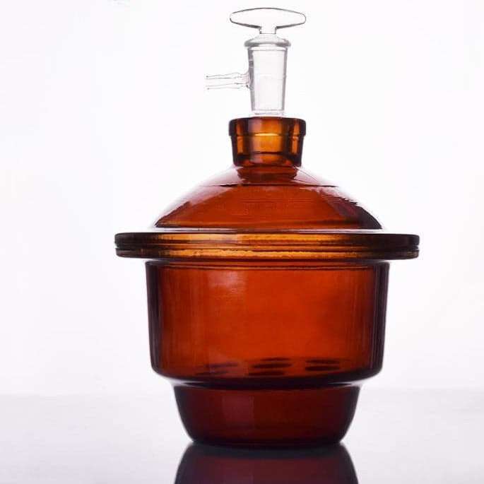 Vacuum-Desiccator-with-tube-and-stopcock-brown-glass-1 Vacuum Desiccator with tube and stopcock, brown glass