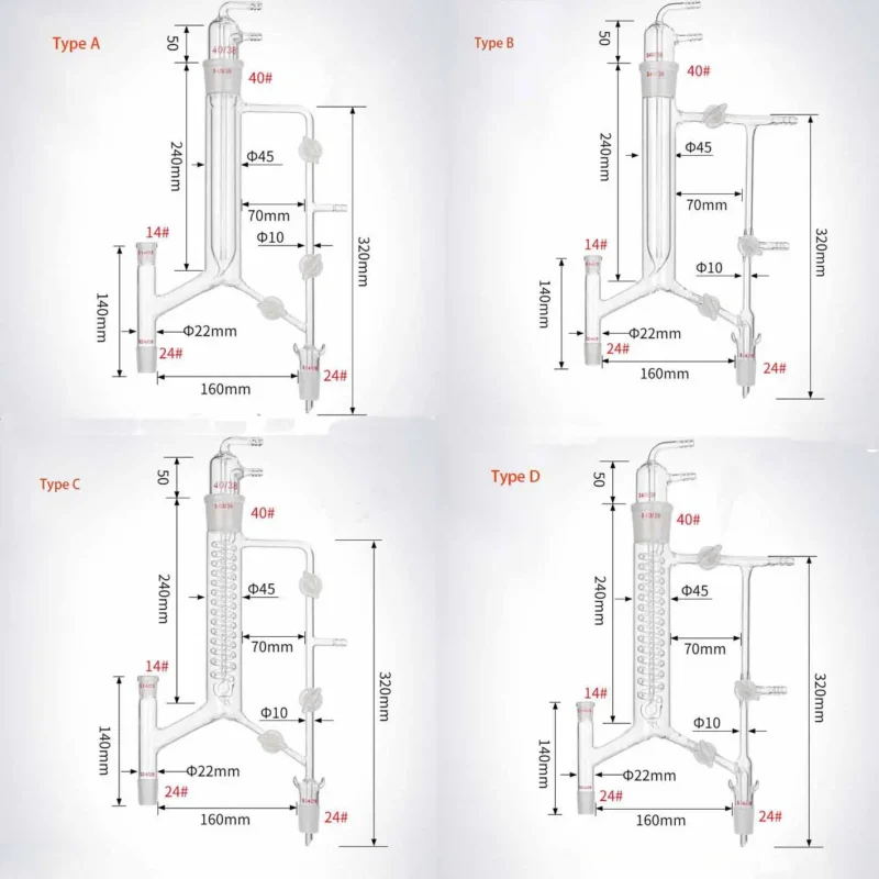 Variable Reflux Distillation Head with Cold Finger & Glass Stopcock