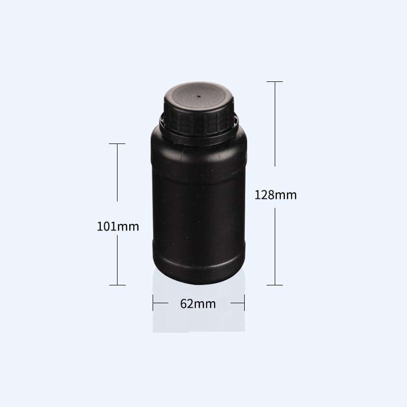 Wide-mouth-bottles-with-screw-cap-Plastic-HDPE-black-ca-250-ml-x-10-units-1.jpg Wide mouth bottles with screw cap, Plastic HDPE, black, capacity 250 ml to 500 ml-Labxsci