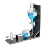 L-Shaped CO2 Gas Purity Tester, with 100ml Absorber & 120ml PTFE Stopcock Funnel