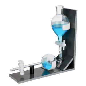 L-Shaped CO2 Gas Purity Tester, with 100ml Absorber & 120ml PTFE Stopcock Funnel