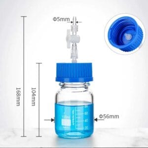 GL45 HPLC & Soil Incubation Bottle with Multi-Port Valve Assembly, 100-2000ml
