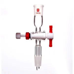 Metering Flow Control Straight Adapter with PTFE Stopcock