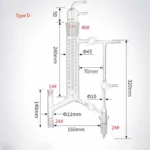 Variable Reflux Distillation Head with Cold Finger & PTFE Stopcock-Type D